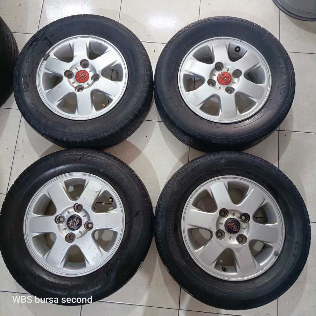 Velg mobil bekas copotan avanza ring 14 baut 4x114 + ban bonus saja