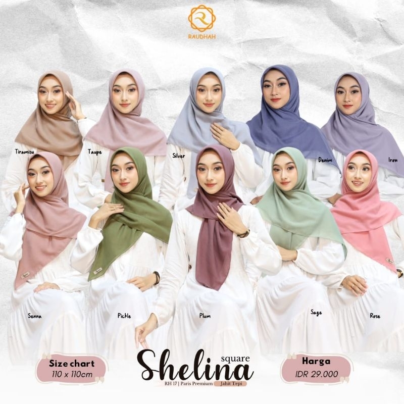 Paris premium // Jilbab segi empat shelina square // hijab zyza by raudhah