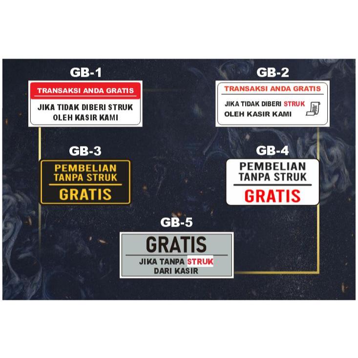 

GRATIS Jika tidak diberi struk oleh kasir kami, Stiker / sticker