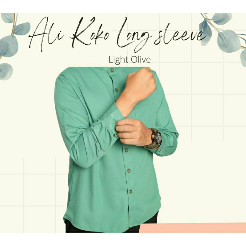 Ali Koko Lengan Panjang -  bahan katun Toyobo by Elmina / Koko Dewasa Koko Katun Anti Gerah