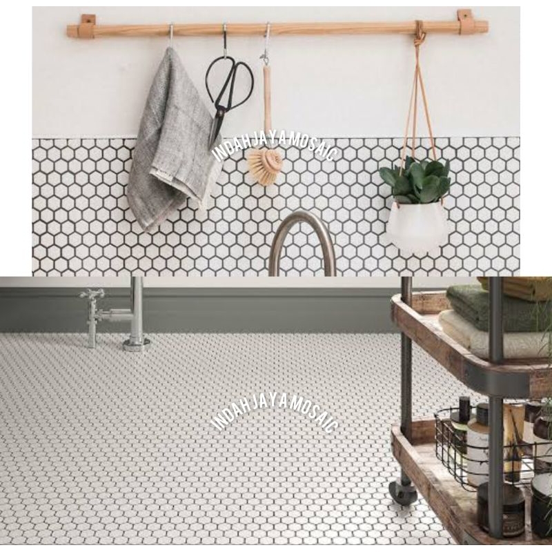 mosaic keramik hexagon backsplash kitchen | mosaic keramik kamar mandi