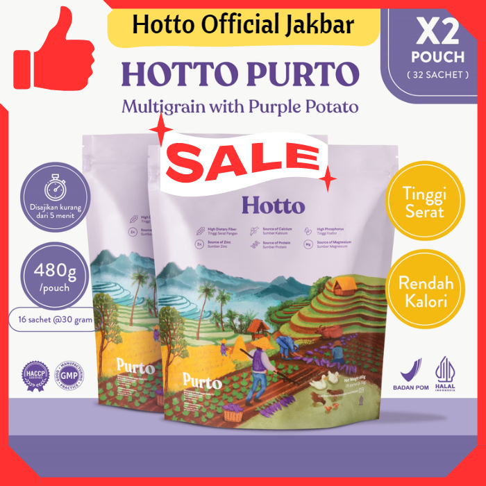 

Official Hotto Purto Multigrain 2 POUCH 32 Sachet Paling Hemat