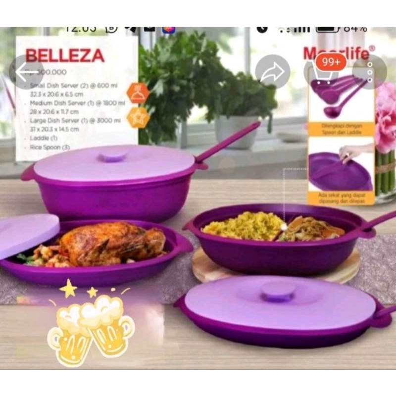 MOORLIFE BELLEZA WADAH SAJI MAKANAN PRASMANAN/PESTA/ARISAN COCOK BUAT KADO