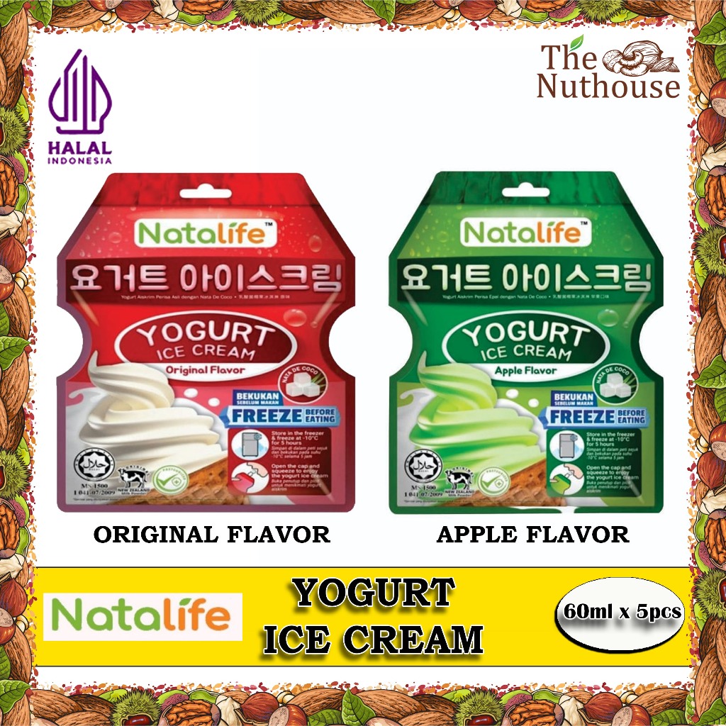 

Natalife Yogurt Ice Cream 300gr (5pcs x 60ml) - Original / Apple Flavor [HALAL]