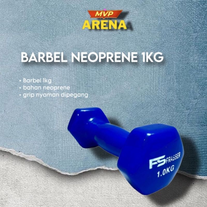 (Termurah ) Barbel / Dumbel Besi 1kg Bahan Rubber Neoprene Import barbel 1kg barbel neoprane