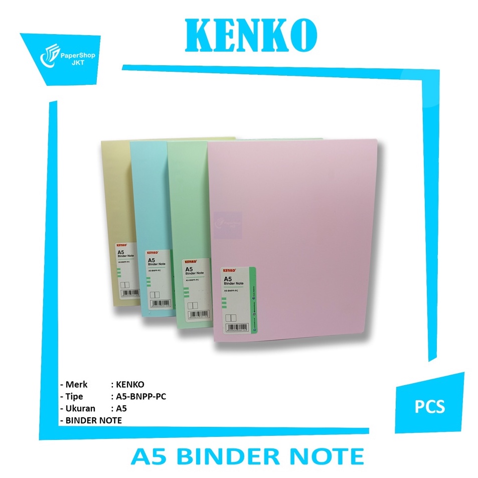 

Diskon Promo KENKO Binder Note 2 Ring A5 Warna Pastel Pcs