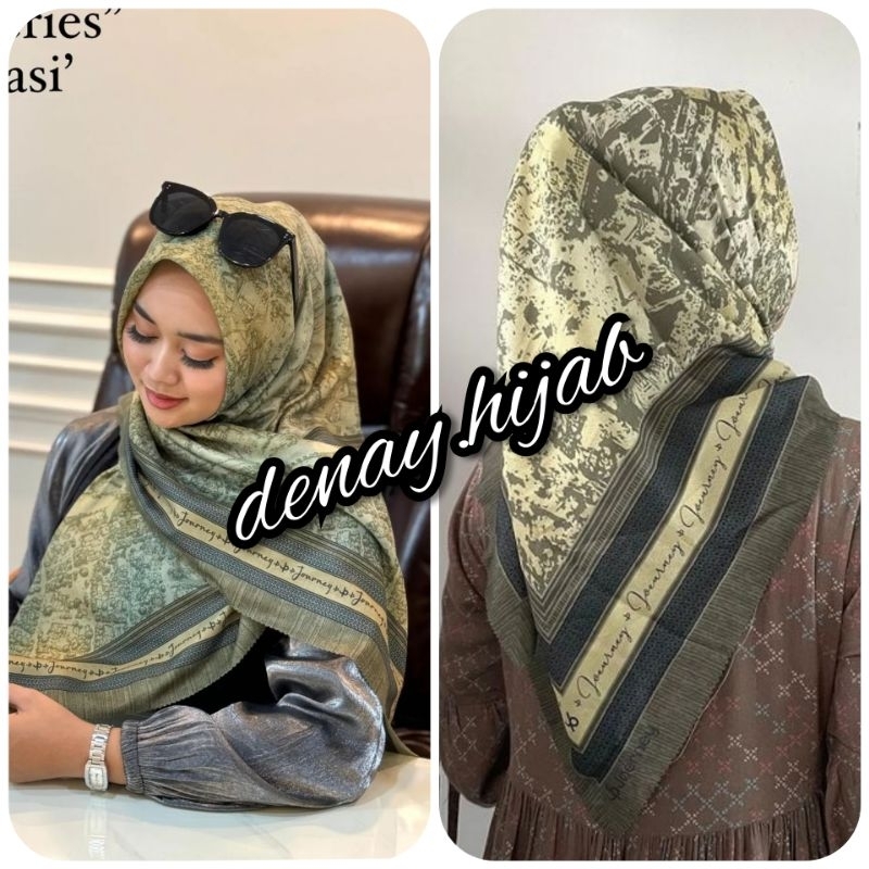 NUANSA HIJAU hijab segiempat denay voal motif semarang