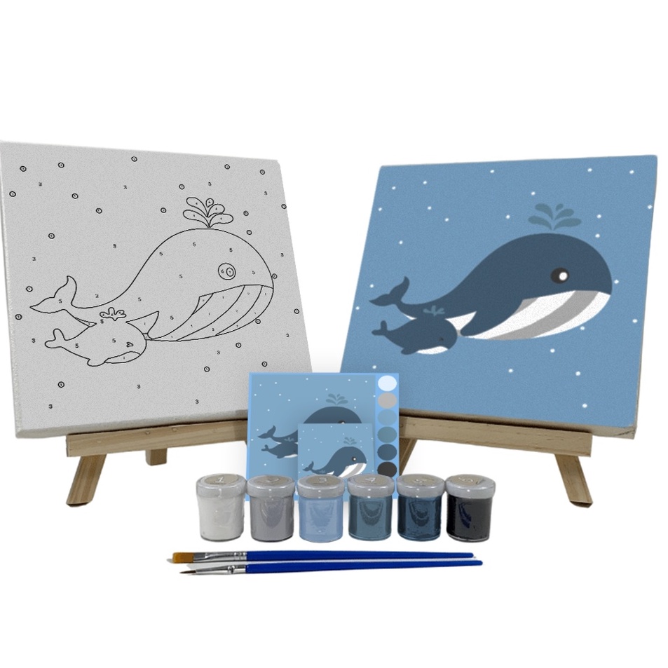 

Paint By Number Kit Whales Cocoart I Kanvas 2 x 2 cm