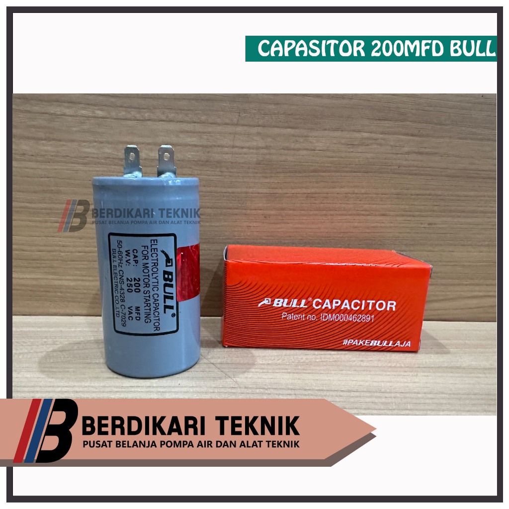 Kapasitor Capasitor Kondensator Capacitor 200MFD 200 MFD Bull