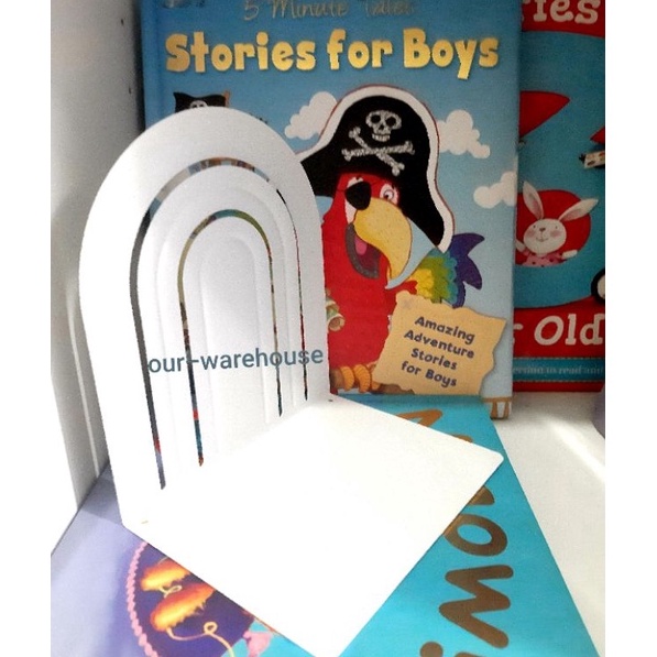 

Promo HOSSLA Penahan Buku Penahan Buku Book End Putih