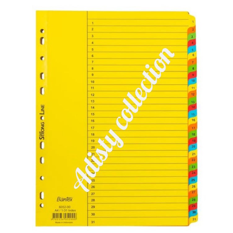 

Model Terkini Divider Pembatas Bantex A4 Angka 131