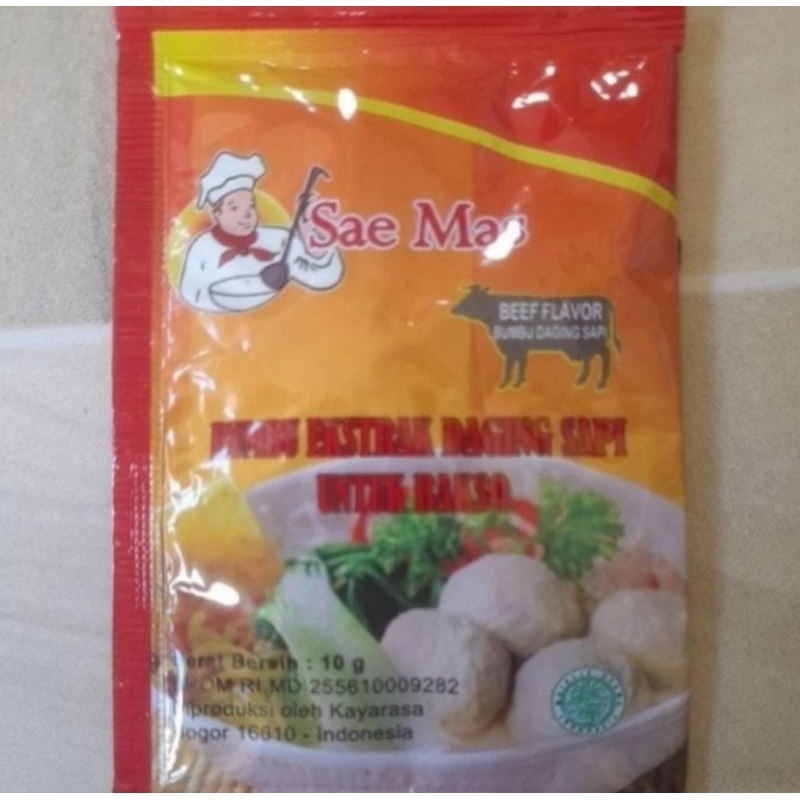 

Sae Mas Bumbu Extra Rasa Daging Sapi Beef Powder Penambah Rasa Sapi Bakso Kuah Aneka Masakan Lezat Gurih Beef Flavored 10gr Murah Enak Kemasan 10 gr