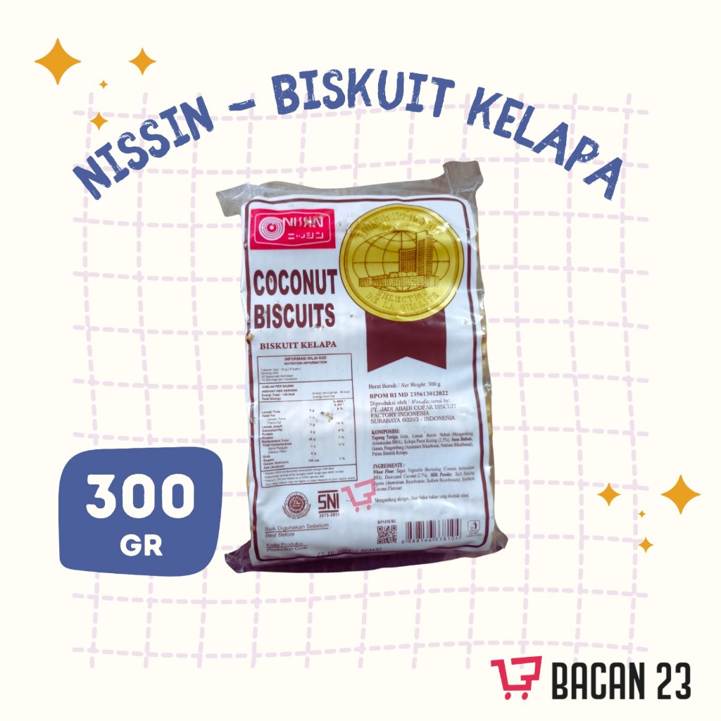 

Nissin Biskuit kelapa (300 gr) Coconut Biskuits Nissin