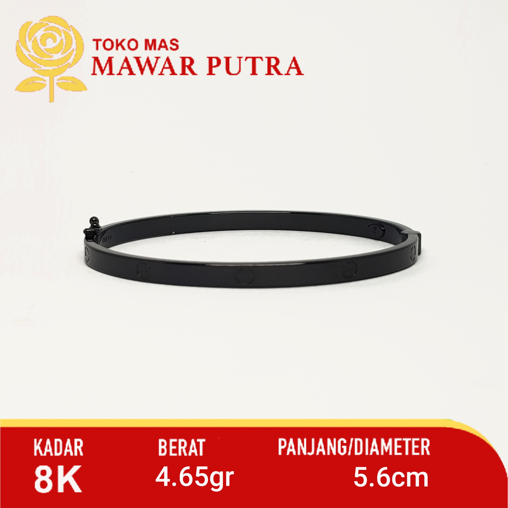 Gelang Oval Cartir Black Gold UBS 8K 00232623 / 00007134 k