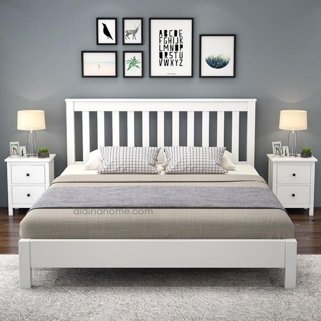 Tempat Tidur Ranjang Dipan Modern Minimalis Gatot Kaca Kayu Asli by Aldina Home