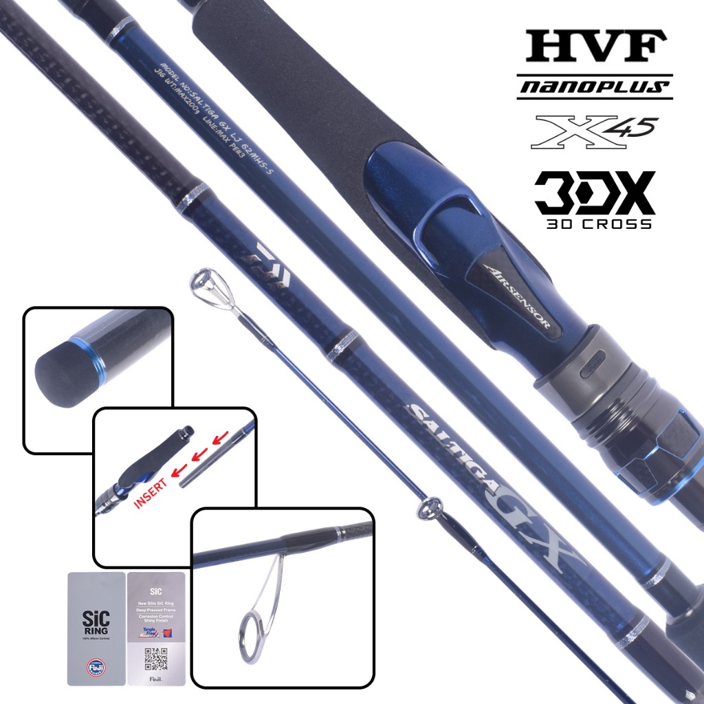 Joran Spinning Daiwa Saltiga GX LJ 62 MHS - S