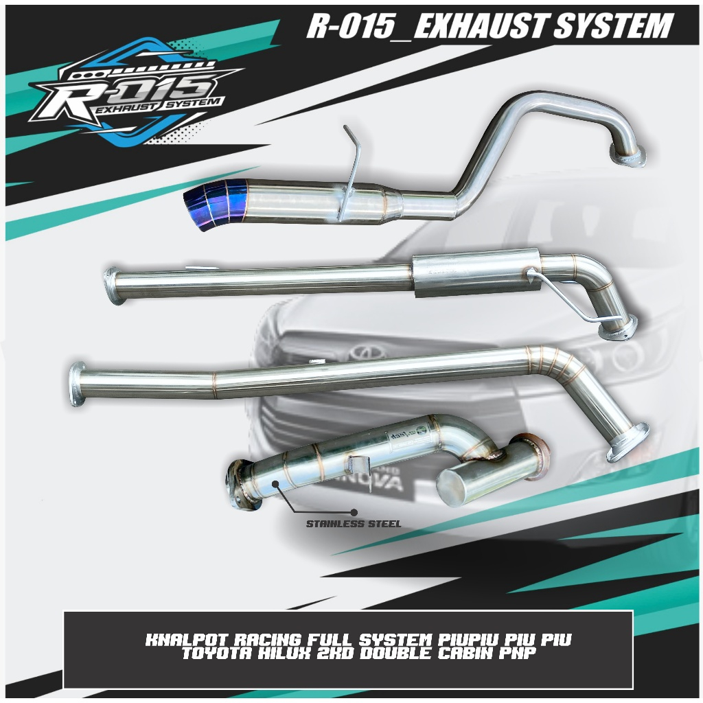 Knalpot Racing Full System Piupiu Piu Piu Toyota Hilux 2kd Double Cabin PNP