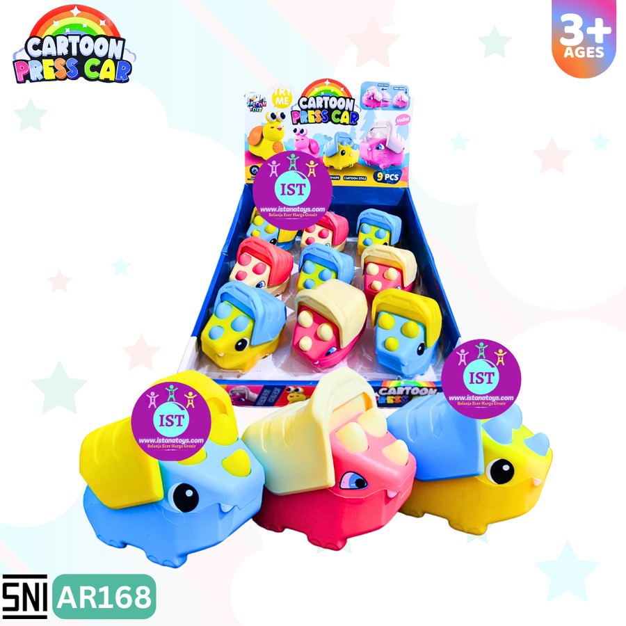 COM Mainan Cartoon Press & Go Car Rhino AR168