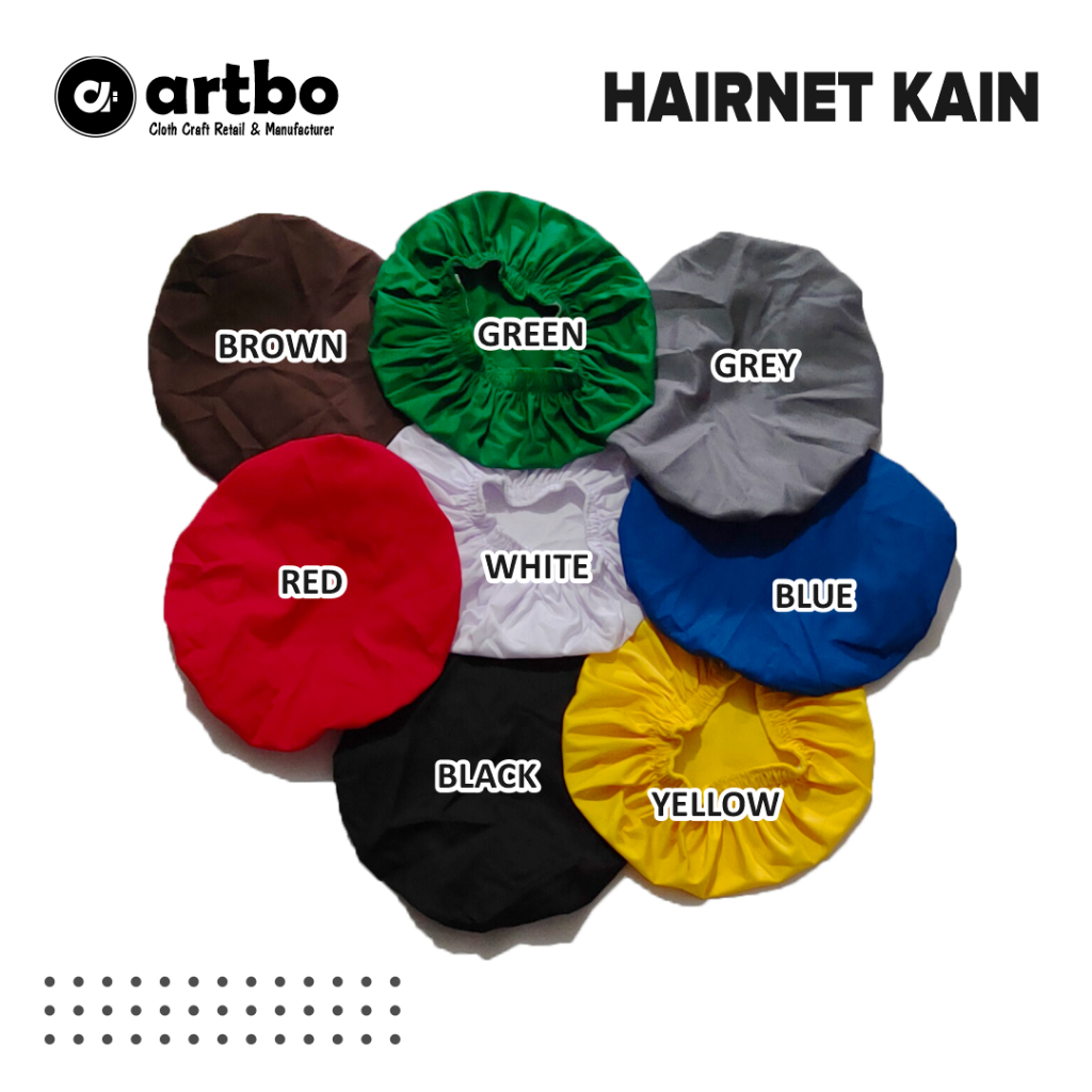 Gigikbunga Hairnet Kain / Penutup Kepala / Nurse Cap / Mob Cap