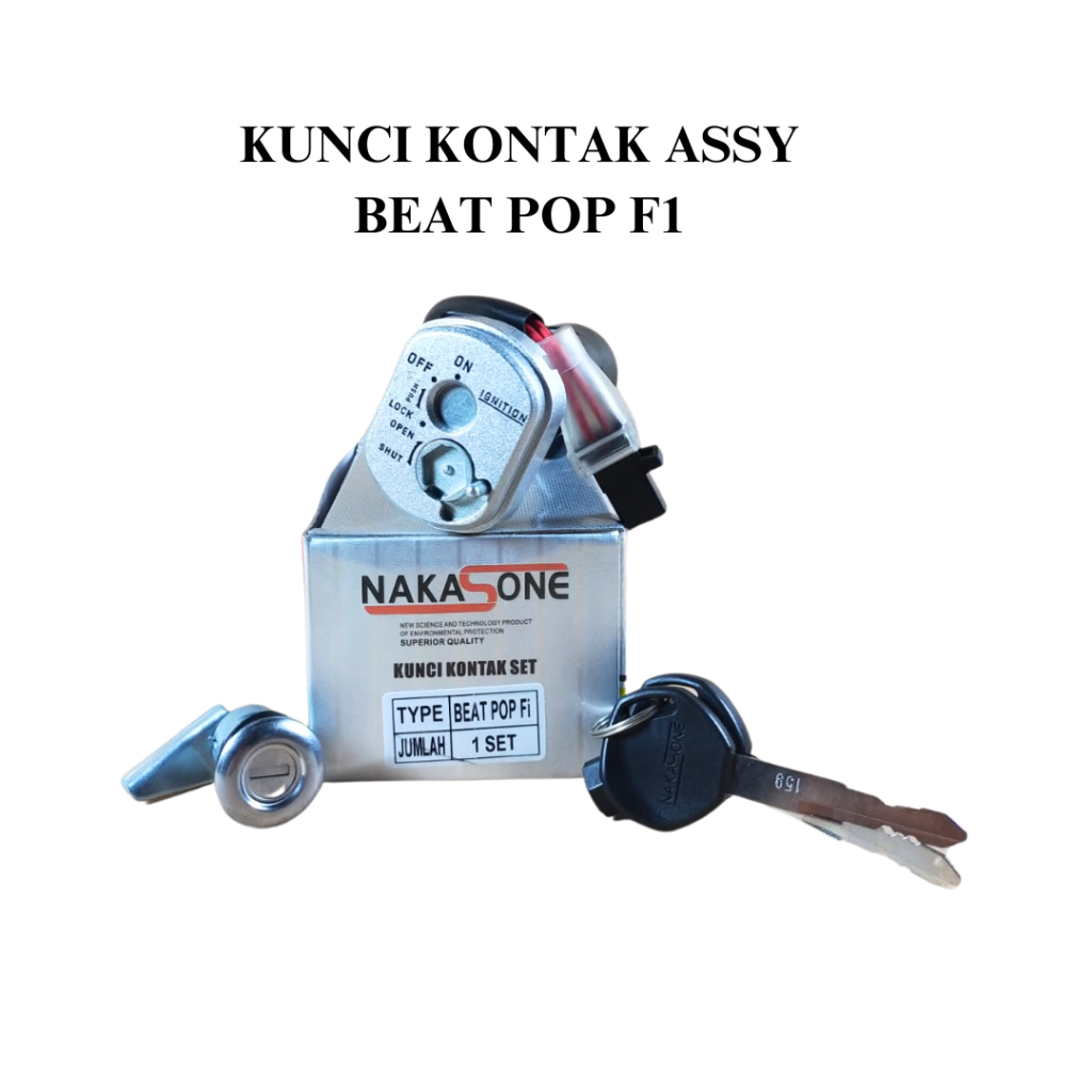 KUNCI KONTAK SET / KEY SET PLUS JOK MOTOR BEAT POP F1 / BEAT  POP FI NAKASONE