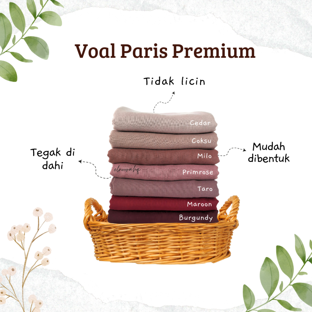 (Part 2) PARIS VOAL PREMIUM JAHIT TEPI SEGIEMPAT POLOS ANTI LETOY MURAH HARGA GROSIR // ELNOORA.HQ