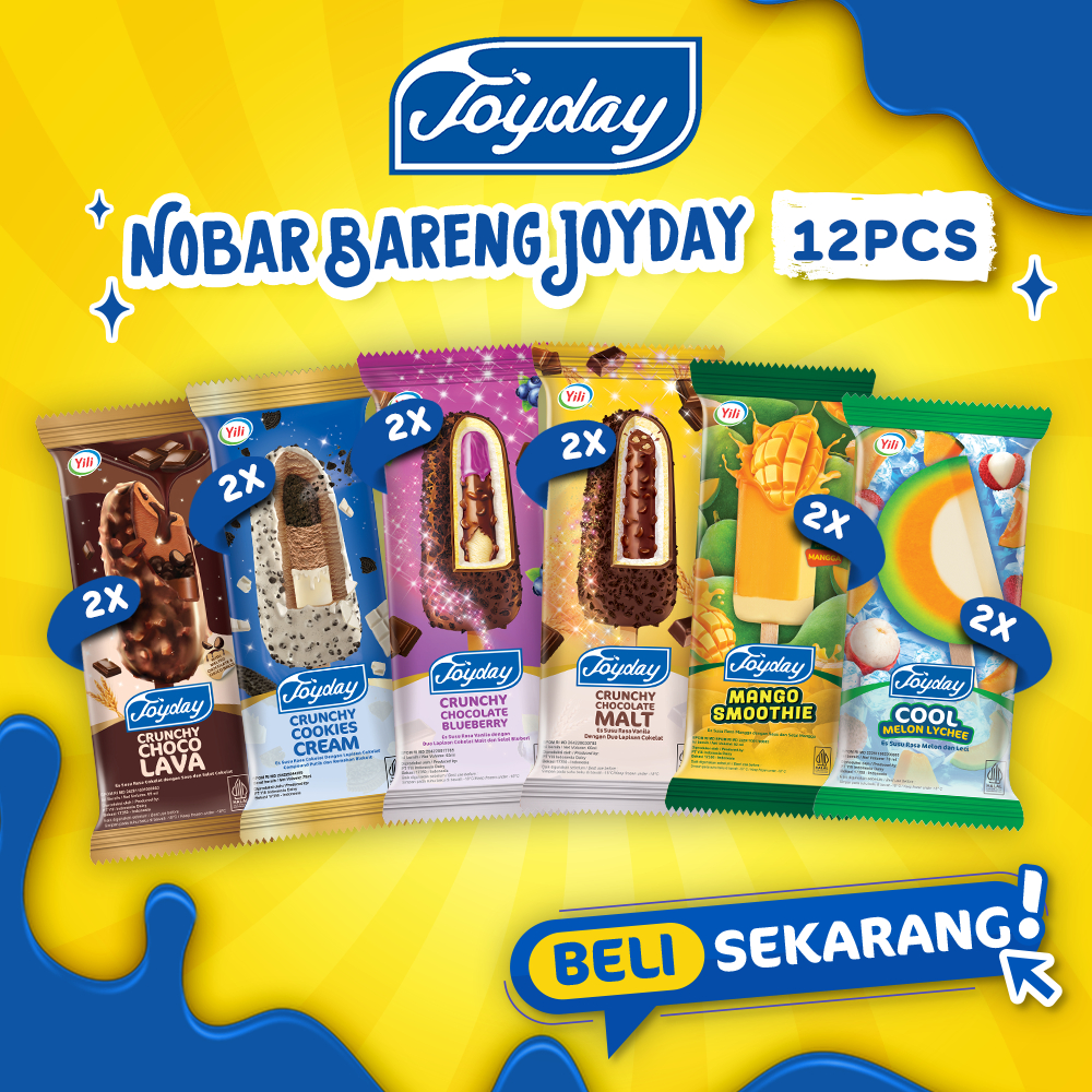 

Joyday Ice Cream Package Nobar Bareng Joyday - Isi 12 pcs Eskrim Mix