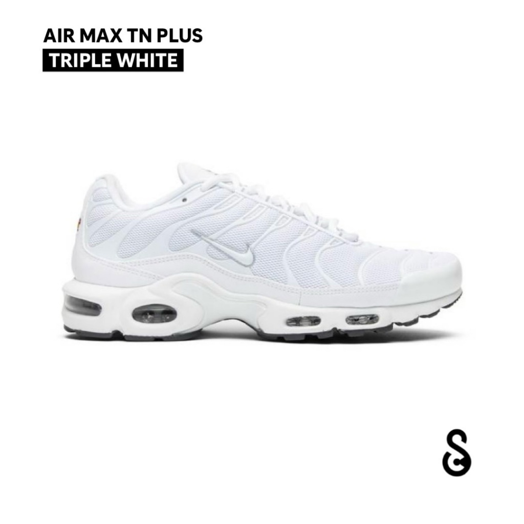 Nike Air Max TN Plus Triple White 100% Original