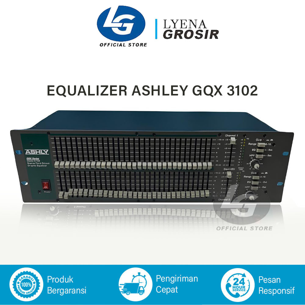 EQUALIZER ASHLY GQX 3102 EQUALISER 231 CHANEL ORIGINAL