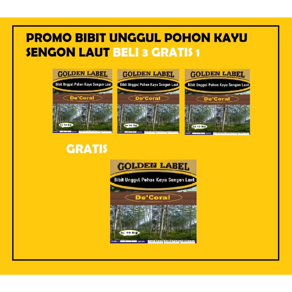 Promo Bibit unggul Pohon Kayu Sengon laut Beli 3 Gratis 1