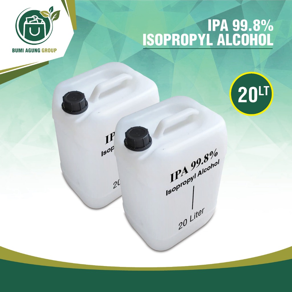 Isopropyl Alcohol 99% 20 Liter Alkohol IPA 99 Isopropil 1 drigen 20L 20 L