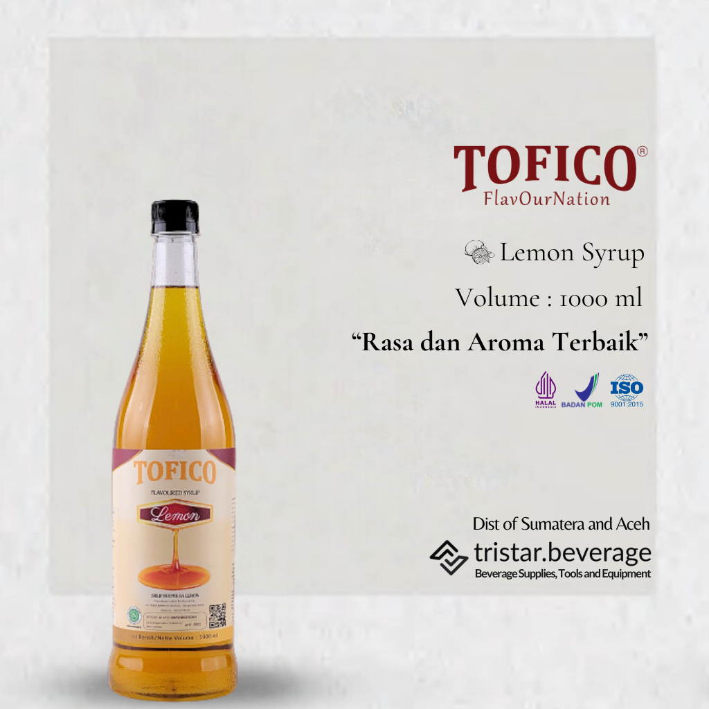 

TERLARIS - Sirup Premium Rasa Lemon - Tofico Syrup 1 Liter