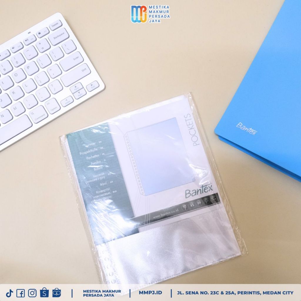 

Bantex Binder Pocket A5 20 Holes Isi 10 sheets / Kantong Pocket Tempat Dokumen Binder #8002