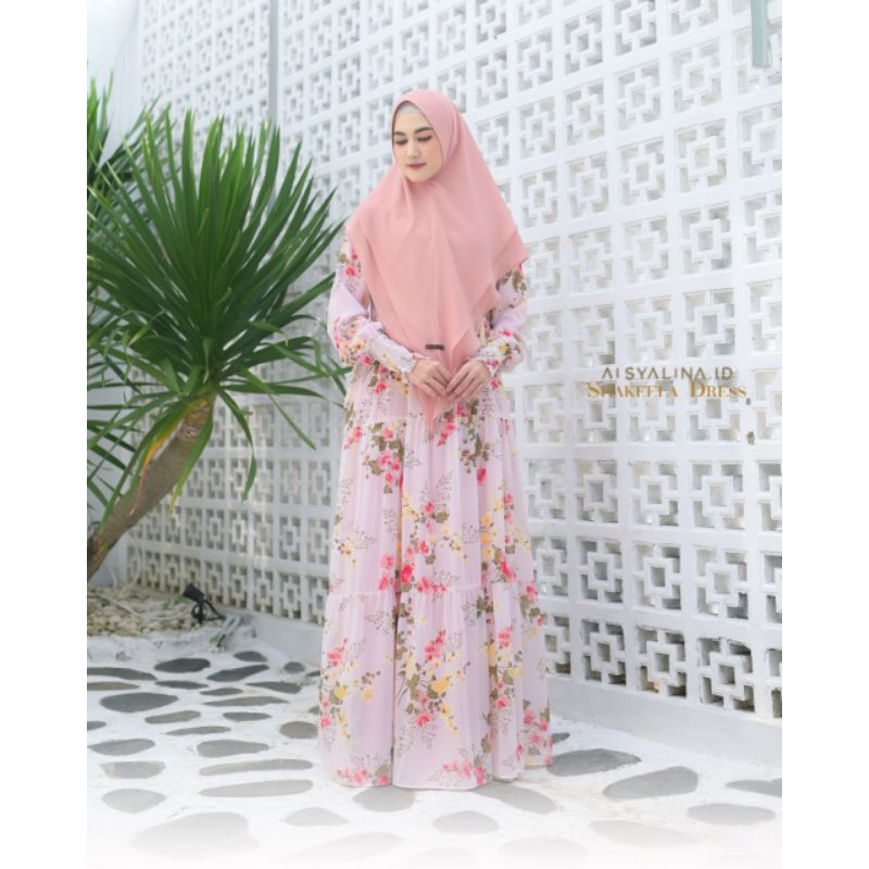 GAMIS SHAKEELA (GAMIS SAJA) BY AISYALINA // GAMIS CERUTY PRINTING SYARI PREMIUM // GAMIS CERUTY SYAR