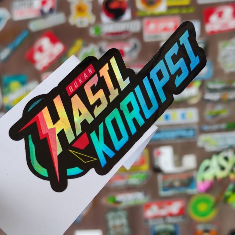 

stiker BUKAN HASIL KORUPSI ( HOLOGRAM )