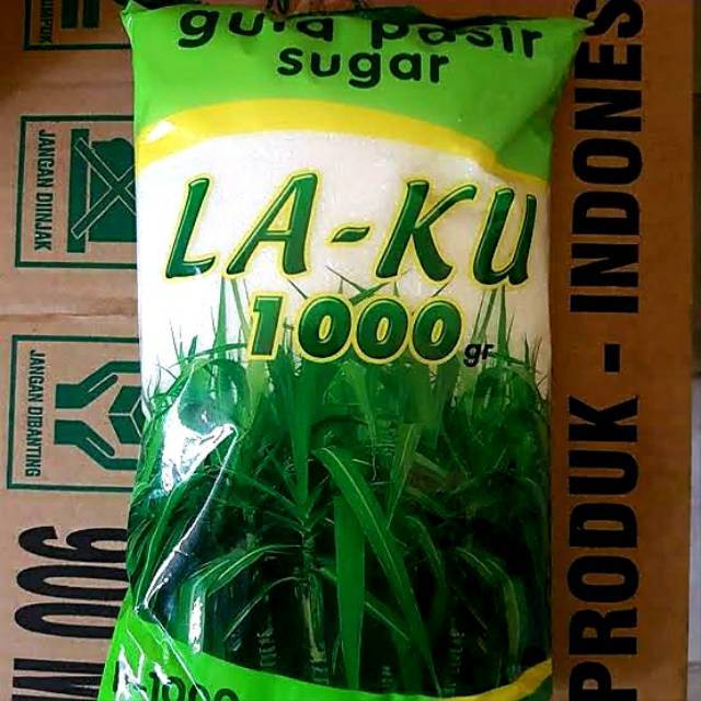 

GULA LAKU GULA PASIR KEMASAN 1 KG 1KG || 1 DUS ISI 15 KG