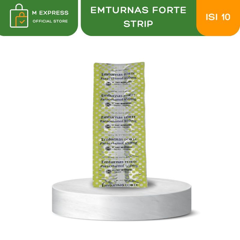 [M EXPRESS] Emturnas Forte PER STRIP Paracetamol 650 mg Obat Sakit Kepala & Demam