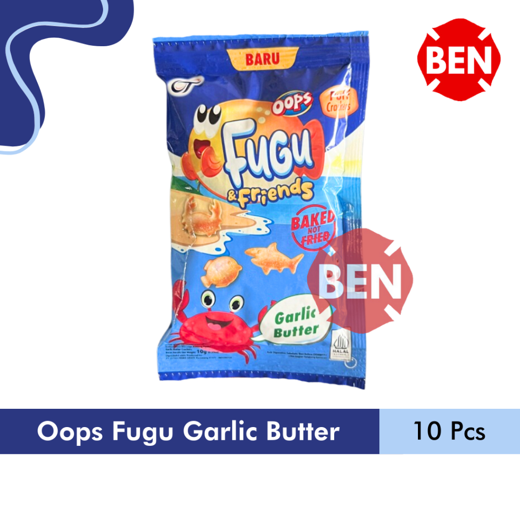 

Oops Fugu & Friends GARLIC BUTTER 1 Renceng 10 Pcs Mentega Bawang Putih