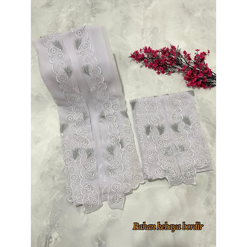 kain kebaya bordir lipat