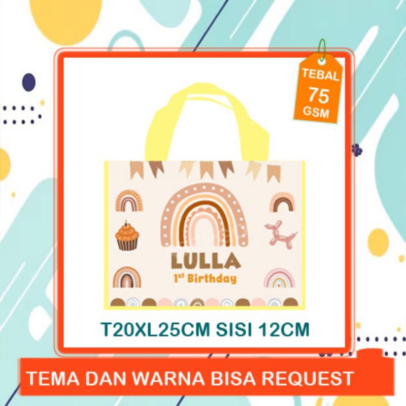 

tas ulang tahun rainbow boho/tas ulang tahun anak/tas ultah murah