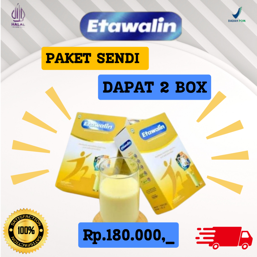 

Etawalin - Paket 2 Box SUSU etawa Untuk Atasi Asam Urat Radang Nyeri Sendi / Otot & Tulang / Mencegah Rematik Osteoporosis & Pegal Linu