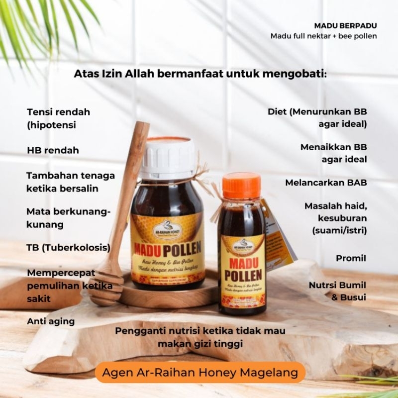 

DUPOL Madu plus Bee Pollen Ar Raihan Honey