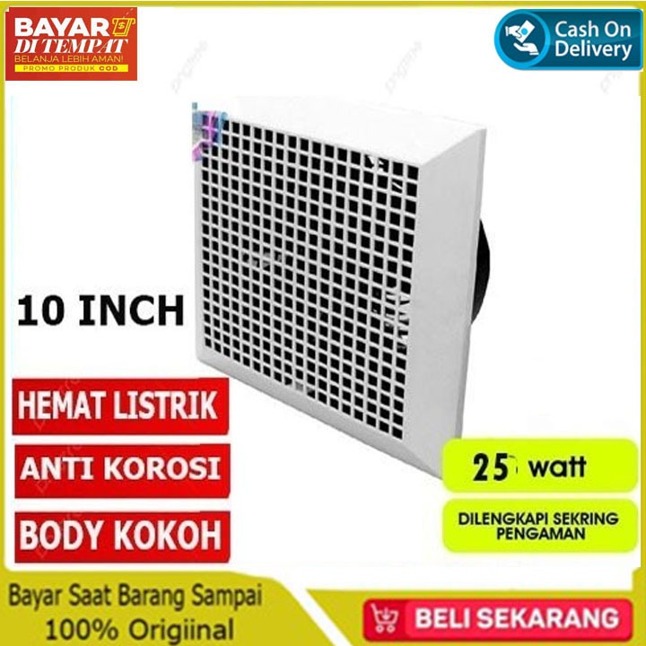 TERBARU OKAYAMA EXHAUST FAN PLAFON 10 INCH OK-10X HEXOS FAN PLAFON 10"/KIPAS ANGIN PLAFON 10 INCH TE