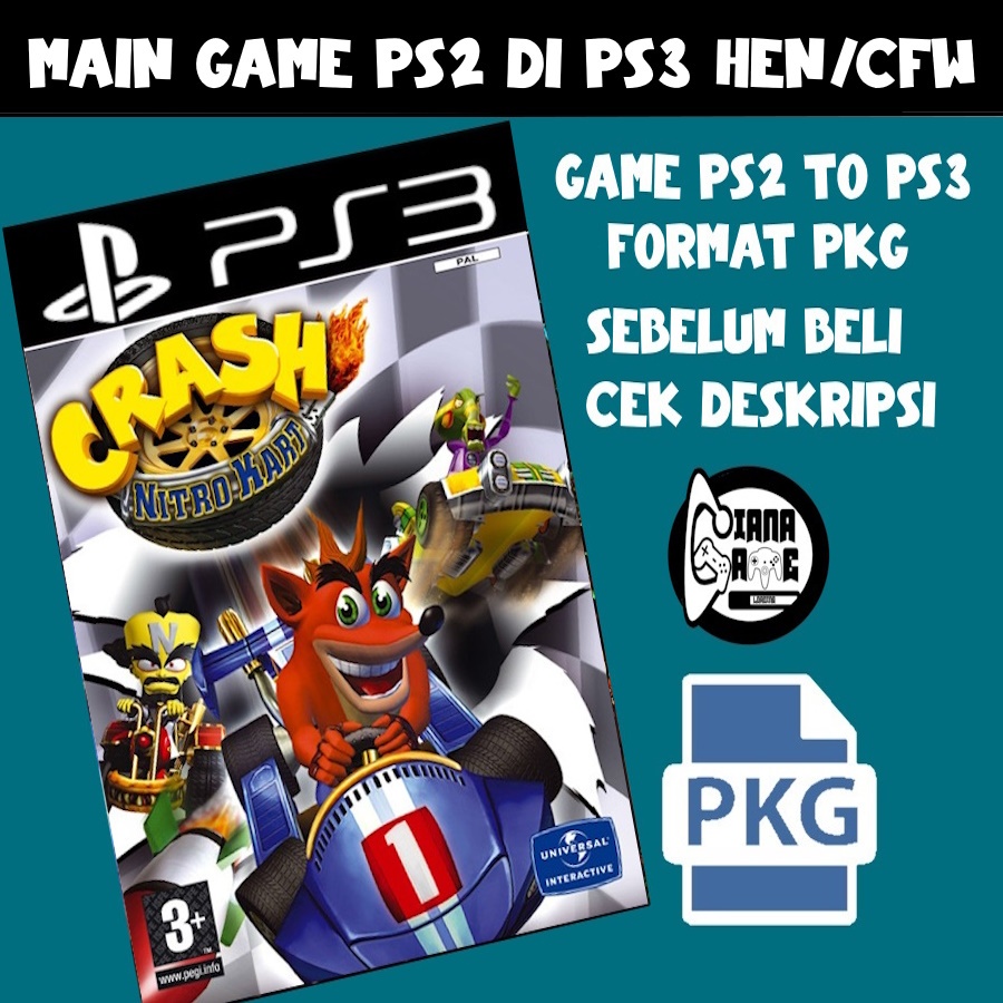 crash nitro kart ps3 pkg - dvd