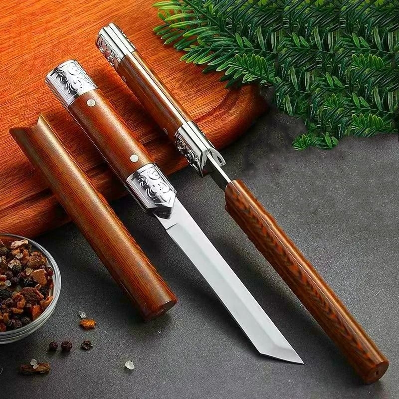 Mini Pisau Mongolian Pisau Samurai Pisau Daging Pisau Outdoor Traveling