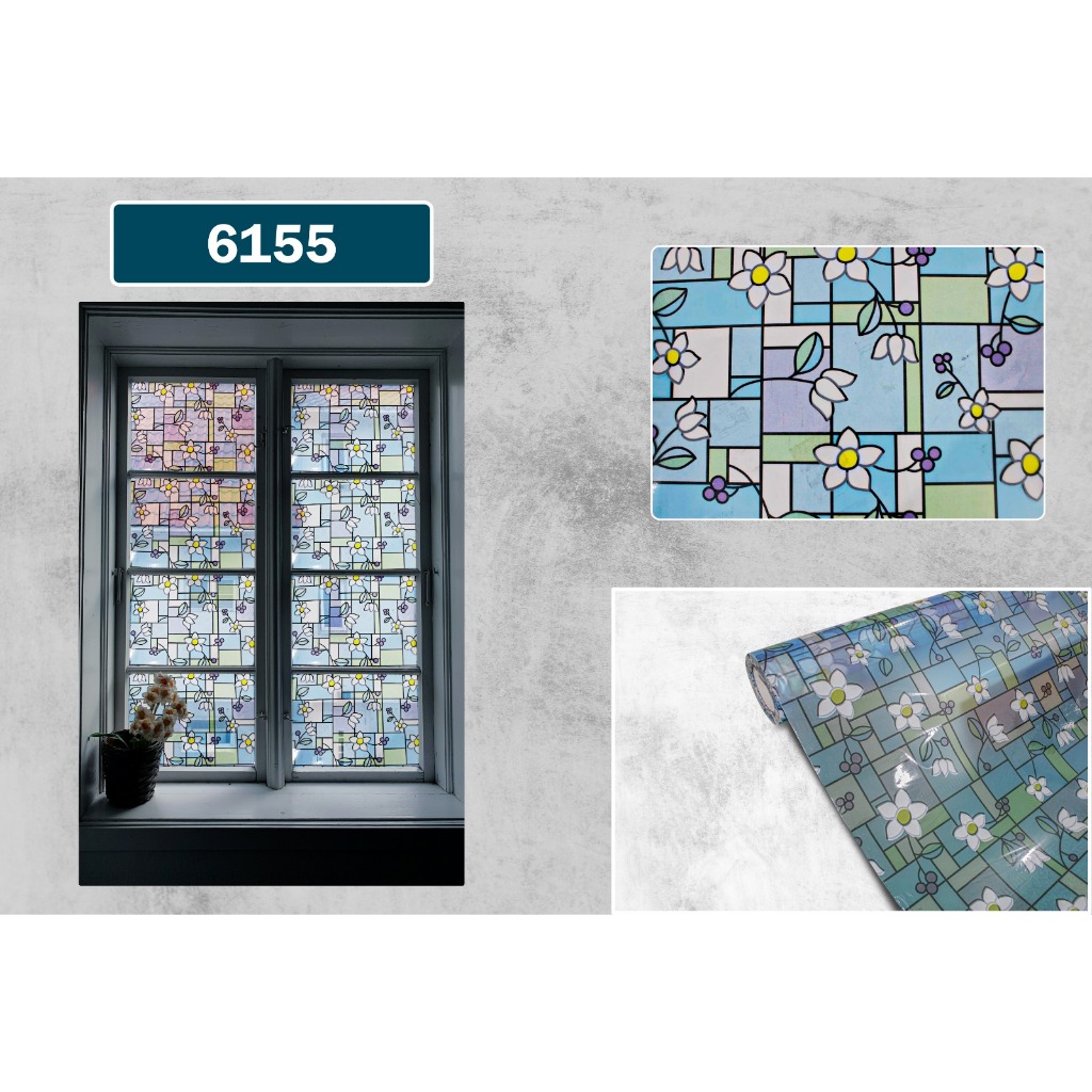 STIKER KACA SERBAGUNA ( 6155), STIKER JENDELA MOTIF, STIKER KACA MURAH, STIKER KACA KANTOR GEDUNG BE