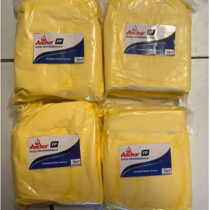 UNSALTED BUTTER ANCHOR 1KG UNSALTED BUTTER PURE ANCHOR BUTTER TAWAR ANCHOR