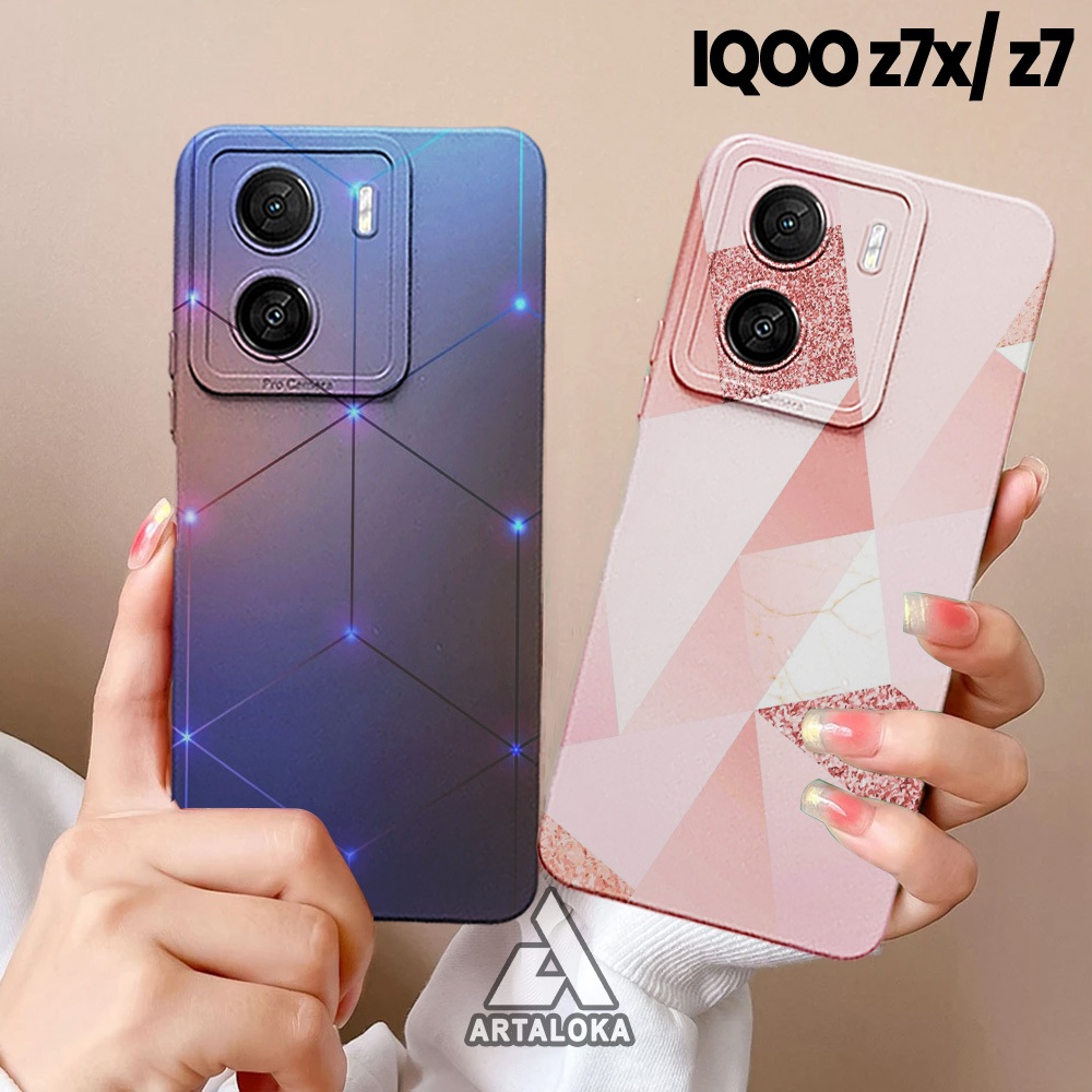 Case VIVO IQOO Z7X/Z7 Softcase Pro Camera MOTIF ABSTRAK - Pelindung hp