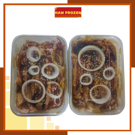 DAGING SLICE MARINASI REGULAR  BBQ, BLACKPAPER DAN BULGOGI 500 GRAM