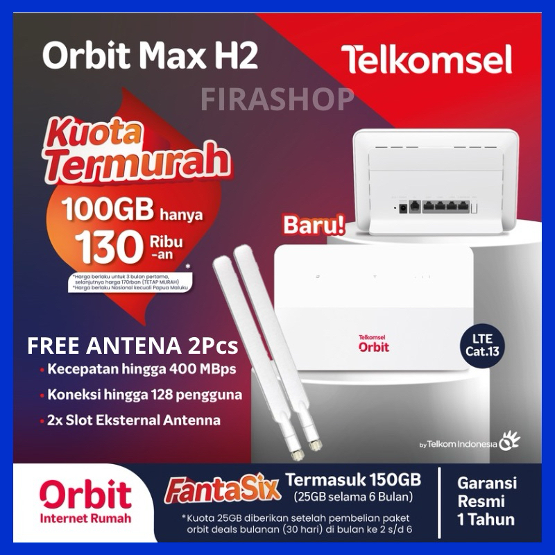 Modem Router Wifi Telkomsel Orbit Max H2 Huawei B636 High Speed Internet Free Kuota
