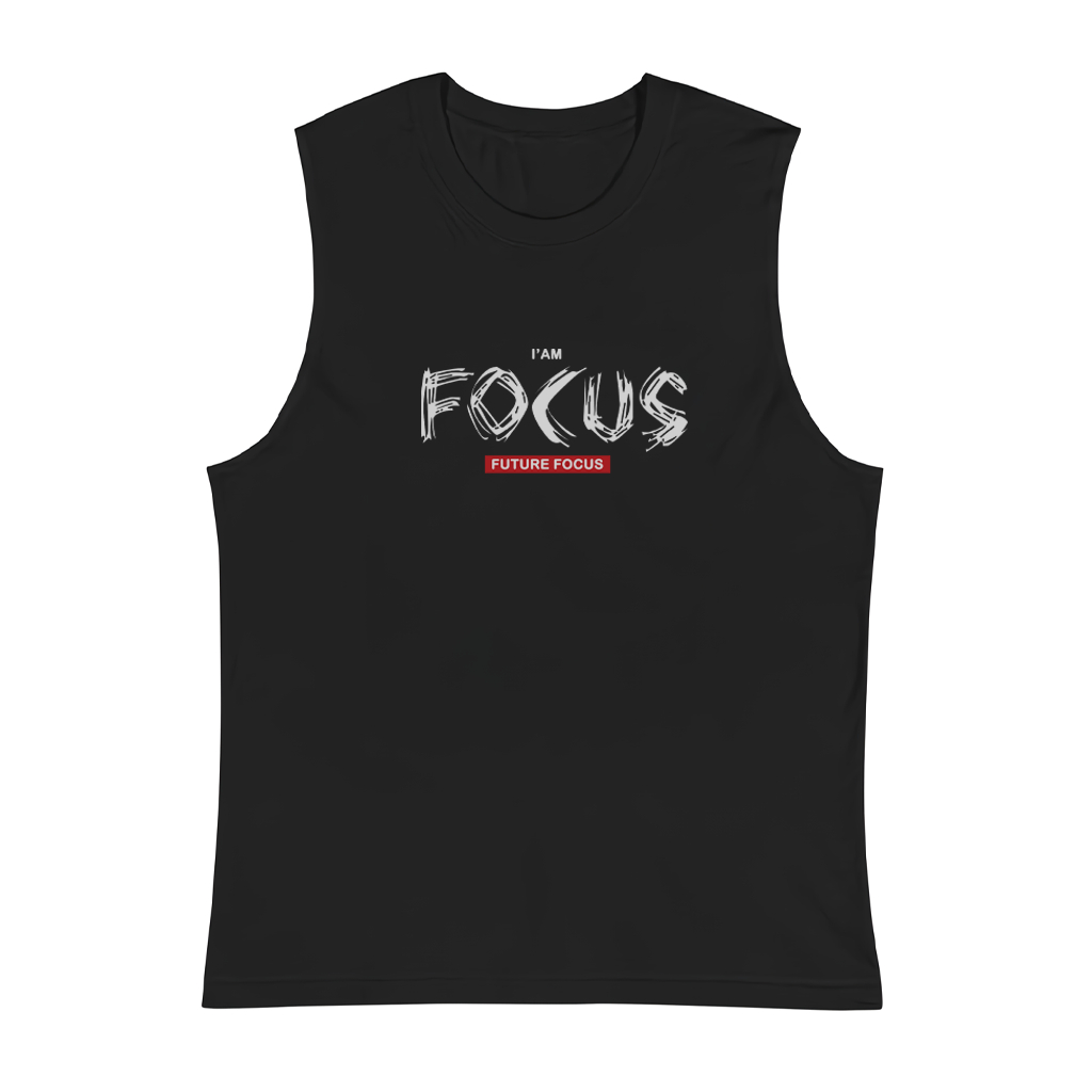 KAOS DISTRO PRIA / BAJU SINGLET PRIA / BAJU KAOS DISTRO GYM - MOTIF HITAM FOKUS PREMIUM 30S